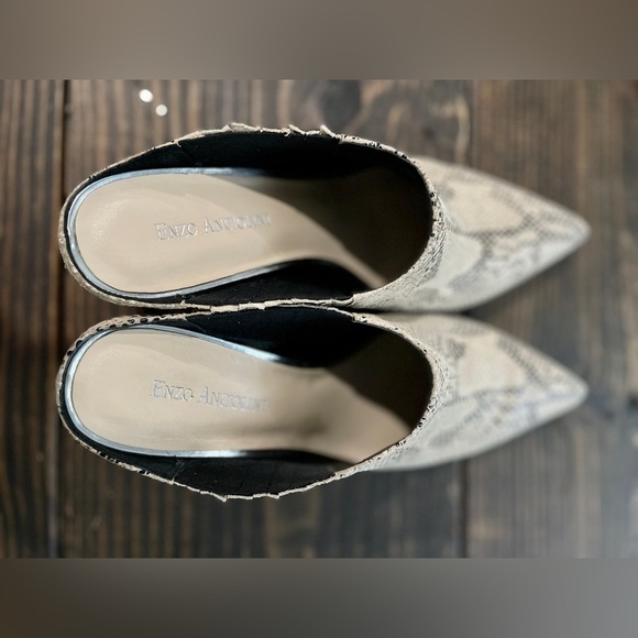 Enzo Angiolini Snake Reptile Print Mules Sz 9.5 - Picture 4 of 7